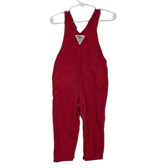 Vintage Baby B'gosh by Oshkosh Red Buckle Overalls Kids 24 Months BLEMISH - Picture 5 of 6
